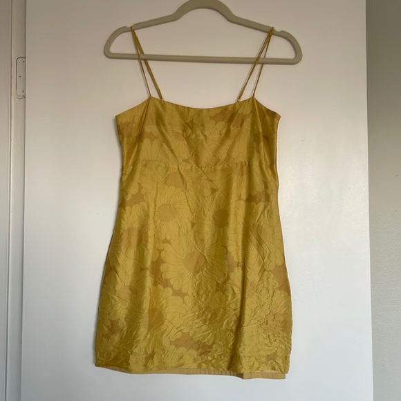 Réalisation Par Christy Silk Mini Dress in Sunflower - Picture 2 of 5